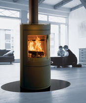 contemporary central wood-burning stove SCAN 50 SCAN
