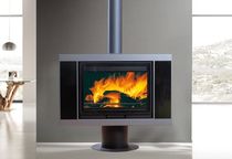 contemporary central wood-burning stove (rotating) SAPHIR Wanders