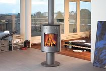 contemporary central wood-burning stove (rotating) PINA RAIS