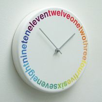 contemporary clock COLOURS by Richard Shed  Richard Shed