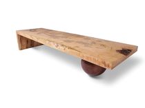 contemporary coffee table in reclaimed wood MANGO-METAL SPHERE Rotsen Furniture