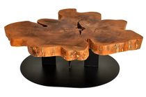 contemporary coffee table in reclaimed wood LIVE EDGE FREE FORM Rotsen Furniture