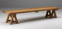 contemporary coffee table in solid wood TRESTLE ST-PAUL HOME