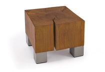 contemporary coffee table in certified solid wood (FSC-certified) CUBE Woodloops