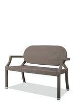 contemporary commercial bench with armrests HORSESHOE The Chair Factory