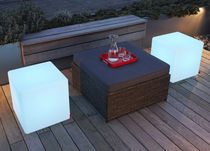 contemporary commercial outdoor side table (luminous-LED) CUBE MOREE