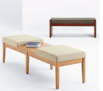 contemporary commercial wooden bench ARCHED Arcadia Contract