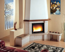 contemporary corner fireplace (wood-burning closed hearth) VEGA Amiata Caminetti
