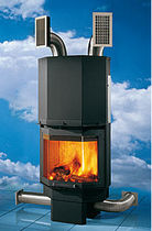 contemporary corner fireplace (wood-burning closed hearth) TRIO PLUS 60 Caminetti Montegrappa