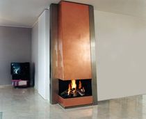 contemporary corner fireplace (wood-burning open hearth) CM 011 BLOCH DESIGN