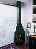 contemporary corner fireplace (wood-burning closed hearth) CERDANYA 91 by Mil&Atilde;&iexcl;, Leopoldo  DAE
