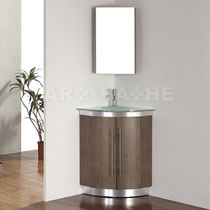 contemporary corner washbasin cabinet DINARA 31 artbathe
