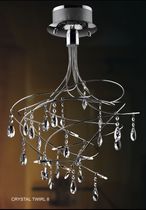 contemporary crystal pendant lamp CRYSTAL TWIRL 8 UNITED LIGHTS