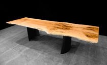 contemporary dining table in wood and metal 0186 JOHN HOUSHMAND