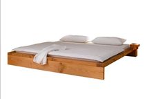 contemporary double bed in certified wood (FSC-certified) BETT-RUH Woodloops