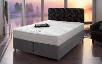 contemporary double bed with casters TEMPSMART : MEMOIR Dunlopillo