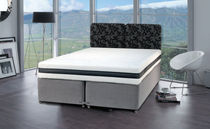 contemporary double bed with casters TEMPSMART : MODERNO Dunlopillo
