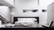 contemporary double bed with integrated bed-side table FLY MAXI  NOVAMOBILI