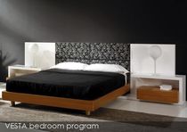 contemporary double bed with integrated bed-side table  ALBA RUBIO
