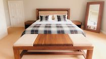 contemporary double bed in certified wood (FSC-certified)  Norfolk Oak Ltd