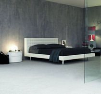 contemporary double bed upholstered in leather TONE ORME