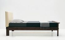 contemporary double bed with headboard upholstered in leather COMODA: KOSI ECO & CO.