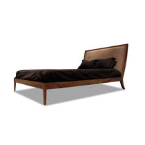 contemporary double bed with headboard upholstered in leather BELGRANO Costantini Design