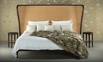 contemporary double bed with headboard upholstered in leather OASI 88 valentini mobili s.r.l.