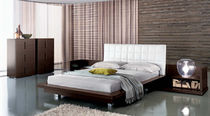contemporary double bed with headboard upholstered in leather MAXIM : WEB  Mobilificio Florida