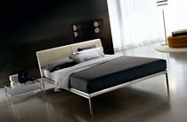 contemporary double bed with headboard upholstered in leather DORIAN Ciacci Kreaty