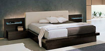contemporary double bed with integrated bed-side table STELLA e