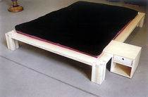 contemporary double bed with integrated bed-side table  Createam-design