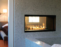 contemporary double-sided fireplace (gas closed hearth)   SPARK modern fires