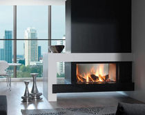 contemporary double-sided fireplace (wood-burning closed hearth) HEAT PURE 105 TUNNEL Kal-fire