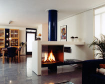contemporary double-sided fireplace (wood-burning open hearth) CV 003 BLOCH DESIGN