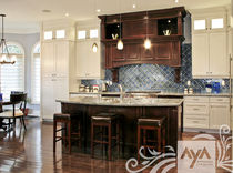 contemporary eco-friendly kitchen in certified wood (FSC Eco-label) FAIRFAX VANILLA WITH CHARLESTON CLOVE AYA kitchens
