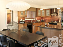 contemporary eco-friendly kitchen in certified wood (FSC Eco-label) ARLINGTON HONEY CHERRY AYA kitchens