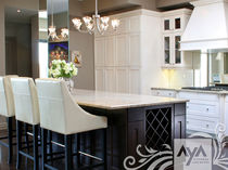 contemporary eco-friendly kitchen in certified wood (FSC Eco-label) BEDFORD LATTE AND ARLINGTON EBONY MAPLE AYA kitchens