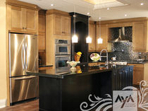 contemporary eco-friendly kitchen in certified wood (FSC Eco-label) ARLINGTON BLACKENED UMBER & CHURCHILL EBONY MAPLE AYA kitchens