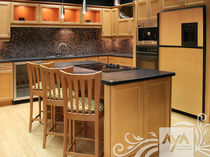 contemporary eco-friendly kitchen in certified wood (FSC Eco-label) RAVENNA HONEY MAPLE AYA kitchens