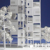 contemporary ecological modular prefab building for housing development TREE VILLAGE micro compact home