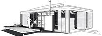 contemporary ecological modular prefab house GREENBELT STARTER by Ralph Rapson wieler