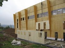 contemporary ecological prefab building for offices  HMS Bausysteme