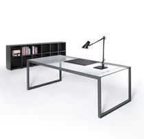 contemporary executive glass office desk with metal structure K_system GRUPO PERMASA