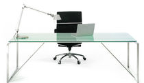 contemporary executive glass office desk with metal structure ERIA ARIDI