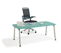 contemporary executive glass office desk with metal structure F.I.T. 4 WORK ROHDE & GRAHL
