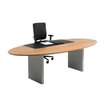 contemporary executive wood and leather office desk PLENUM Kembo