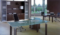contemporary executive wooden and glass office desk GIOVE Arcadia