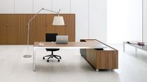 contemporary executive wooden office desk with metal structure FATTORE ALPHA by Ambostudio and Grazia Azzolin  archiutti