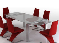 contemporary extending glass table ARIANA Swanky Design - Premium Contemporary Furniture